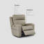 Fauteuil inclinable en cuir triple avec zéro gravité et soutien lombaire-408467754