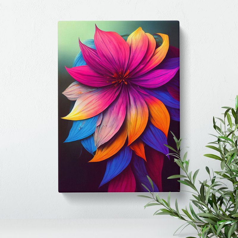 Brilliant Flower - Wall Art, Wrapped Canvas, 50cm H x 35cm W x 3cm D, No Matte