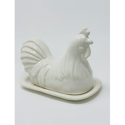August Grove Ceramic Butter Dish