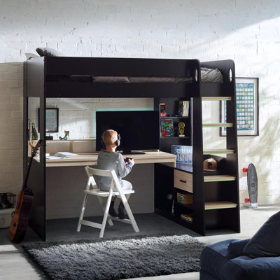 Sistine Rose Single (3') High Sleepers with Storage Included with Desk Included