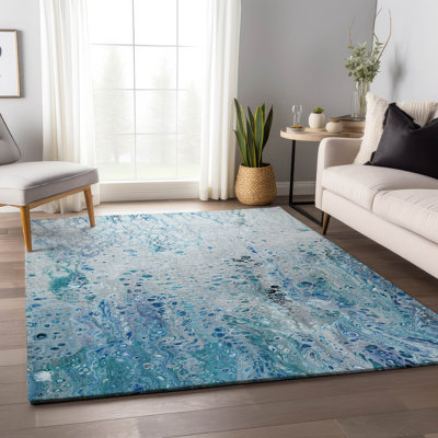 Tapis Premium lavable à la machine Premium AMF63 Shoreline 1 pi 8 po x 2 pi 6 po Fayina