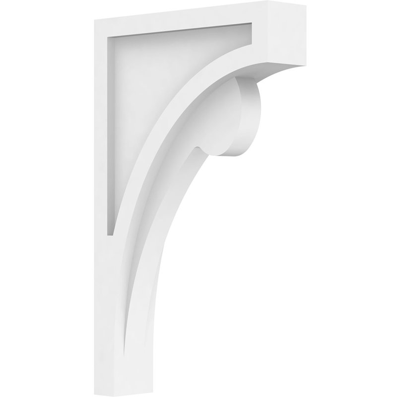 2"W x 8"D x 13 3/8"H Standard Viola Architectural Grade PVC Corbel, 13.38" H x 2" W x 8" D