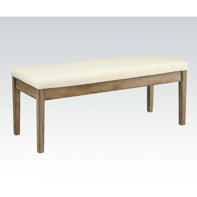 Focht Linen Blend Upholstered Bench