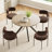 Saveta Round Metal Base Dining Table-97872693-97872694-97872695