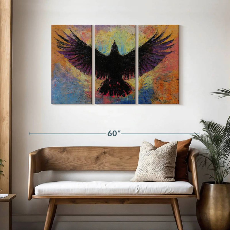 Corbeau Brampt, H 28 po x l 45 po