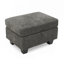 Fauteuil inclinable une place avec dossier réglable manuellement, rangement dissimulé, port de chargement USB latéral, support pour téléphone et pouf de rangement - Gris