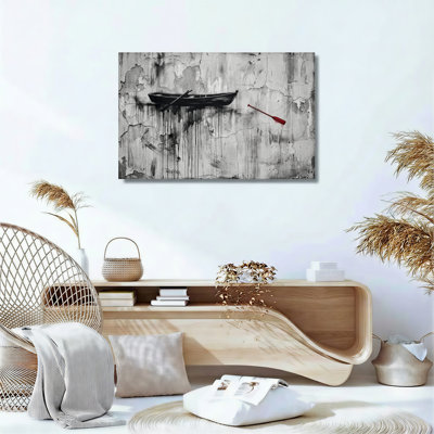 Boat Paddle Canvas Wall Art Oil Painting Print Set Of 1