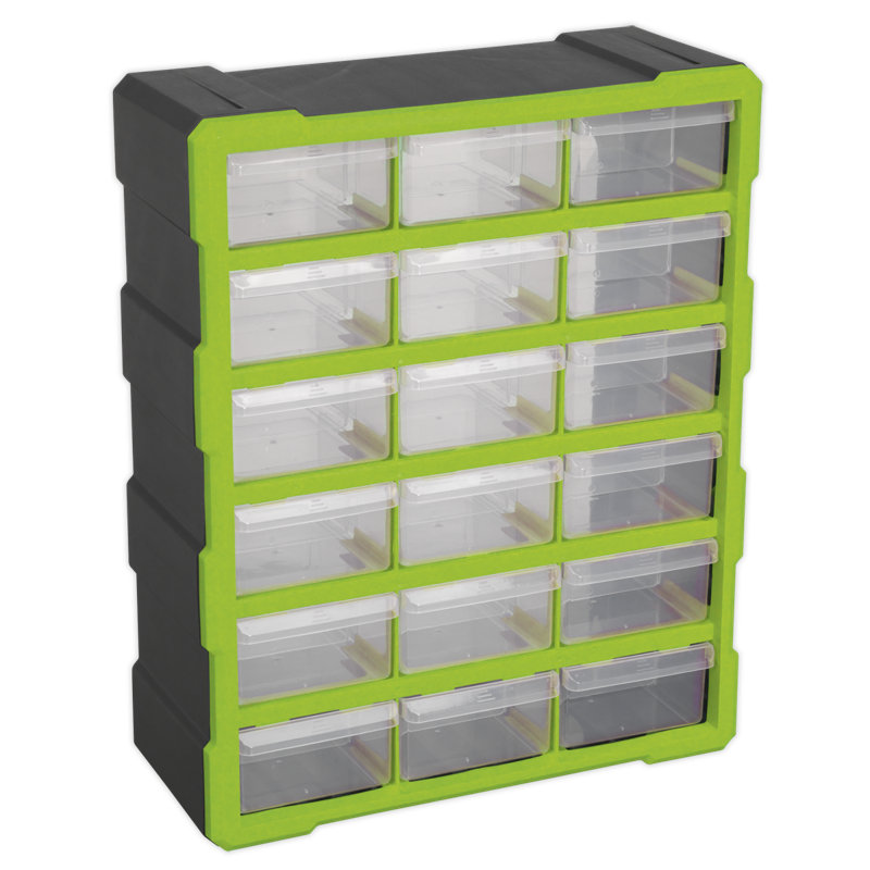 Quiana 38cm W Plastic Storage Rack, Green/Black