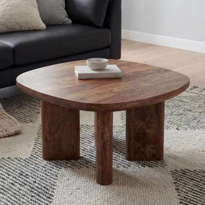 Square Solid Mango Wood Coffee Table