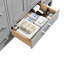Meuble-lavabo autoportant de 72 po, base solide, 2 bacs blancs, armoire de rangement 72 po facile à installer, bois, lavabo blanc, conception épurée
