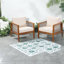 Ensemble de 2 chaises longues de patio Modern, corde en bois d'acacia pour patio