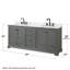Ensemble de meuble-lavabo double 80 "avec miroir Deborah-23113250-80209517