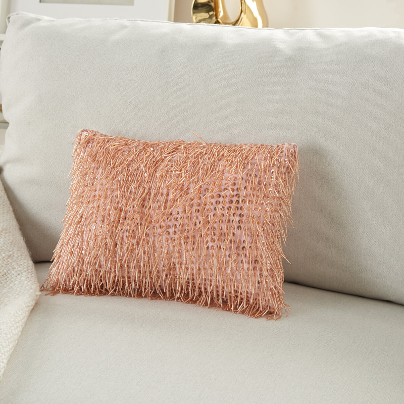 Luminescence Rectangular Cotton Pillow Cover and Insert, Blush