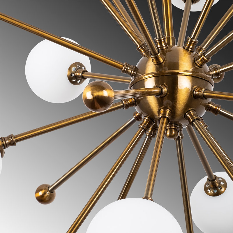 Lustre sphérique Spunik à 12 lumières Beiler, Bronze, H 24 po x l 24 po x P 27 po