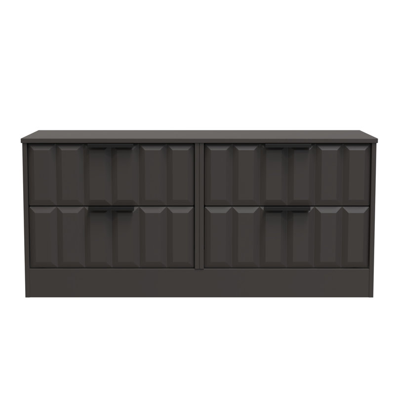 Besian 115cm W 4 - Drawer Chest of Drawers, Graphite