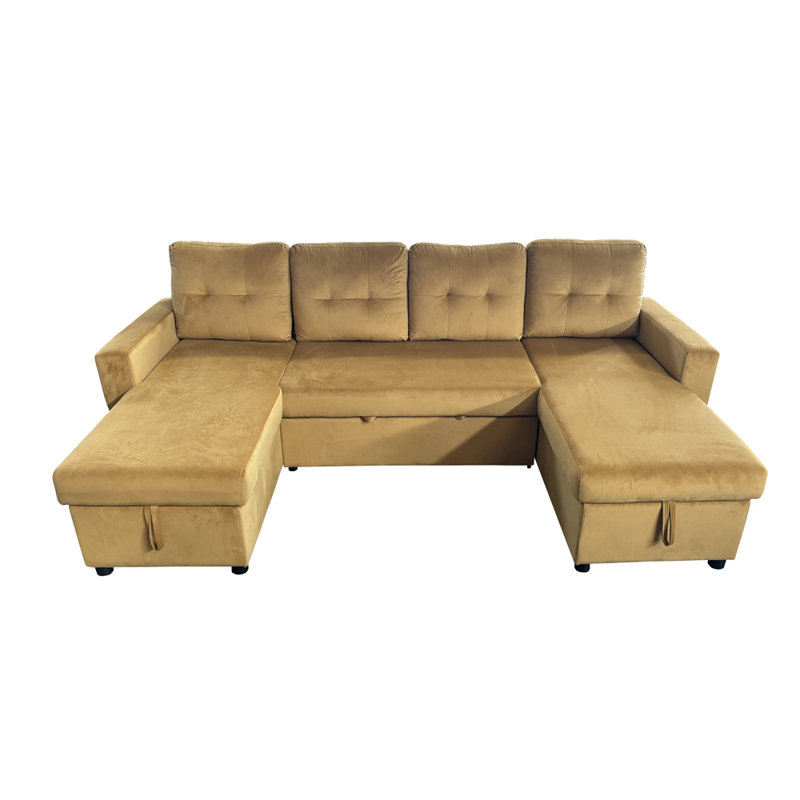 Alexisia 6 Seater Sofa Bed, Mustard