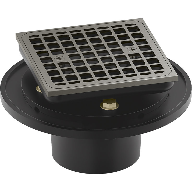 Clearflo Square Brass Tile-In Shower Drain, Vibrant Brushed Nickel