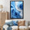 «Blue and White Abstract Spiral Cyclone Tranquility - Abstract Spirals», art mural