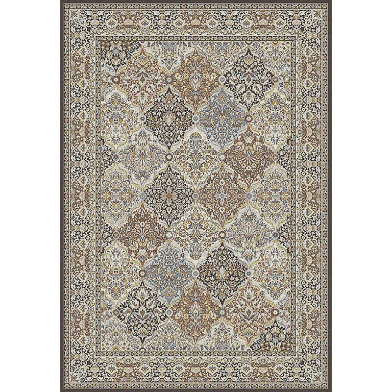 ANCIENT GARDEN 5.3X7.7 57008-3235 BROWN/BLUE, Rectangle 5'3" x 7'7"