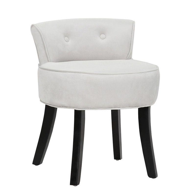Manufactured Wood Accent Stool, Black, White