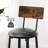 Vasagle, Set Of 2 Pu Upholstered Breakfast Stools, Inches Barstools With Back And Footrest, Simple Assembly, For Dining Room Kitchen, Rustic Brown And Ulbc069b81-112015887-115281364