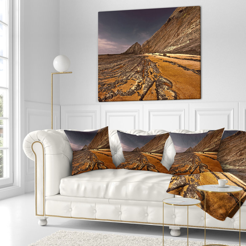 Housse et insert de coussin rectangulaire Rocky Coast Portugal Cityscape