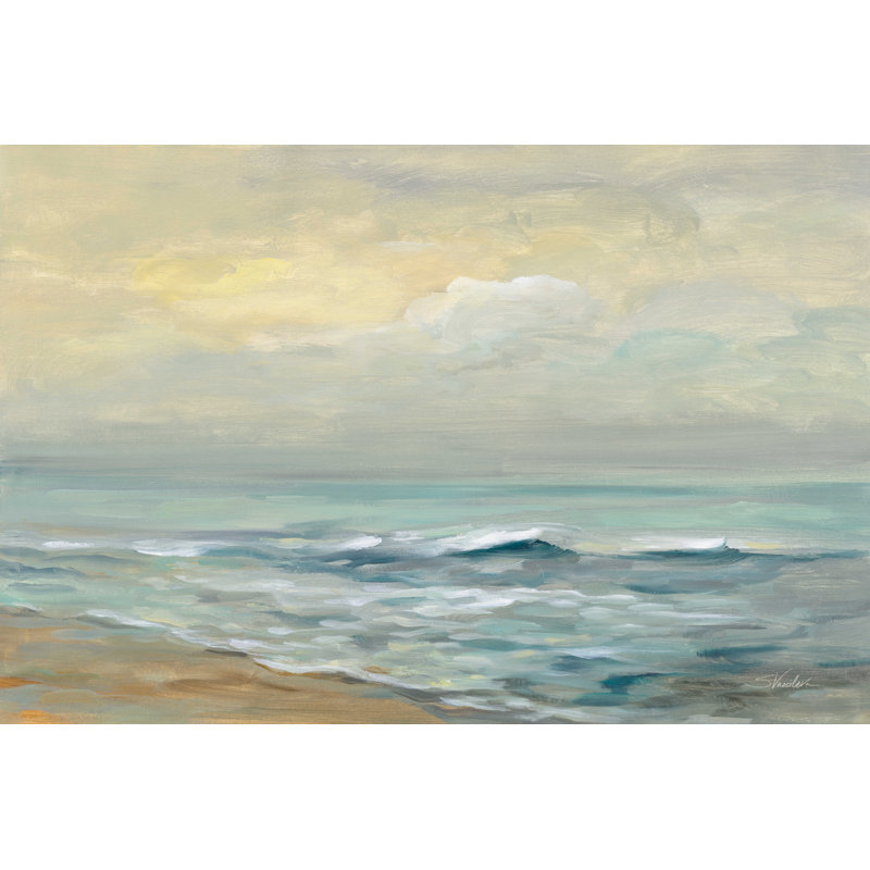 Lever de soleil sur la mer, H 20 po x l 30 po