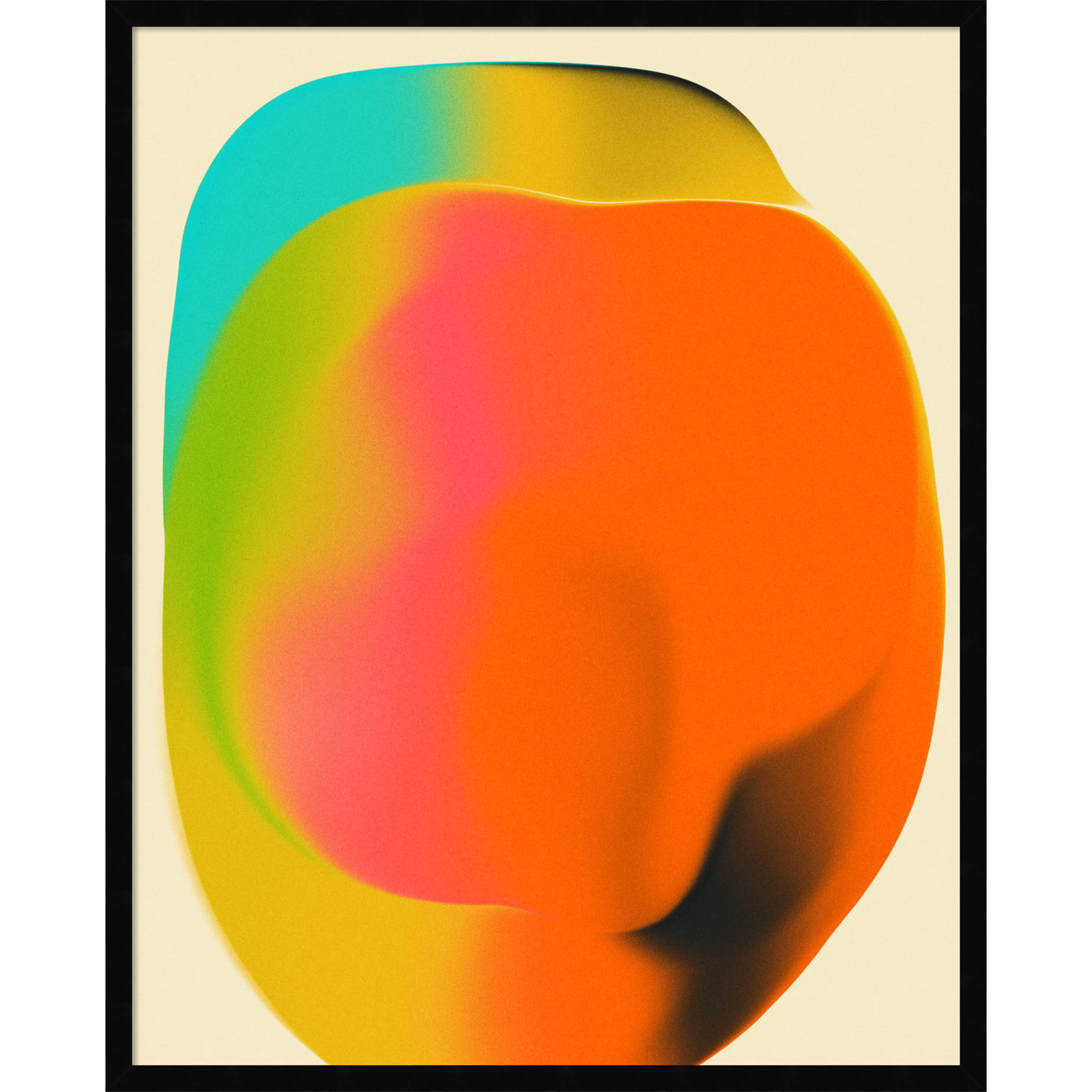 Smudge 2 by Jazzberry Blue, Black Framed, 33" H x 27" W