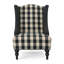 Fauteuil club haut dossier Toddman, fauteuil club haut dossier en tissu