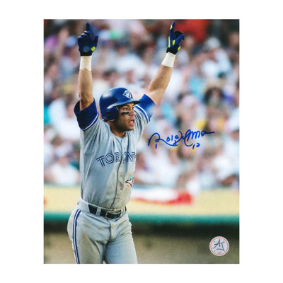 Roberto Alomar, photo de 8 pi x 10 pi pour la saison de baseball signée Toronto
