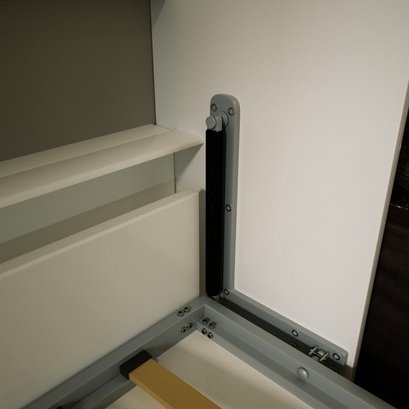 Lit horizontal moderne avec tablette - simple pour optimiser l'espace