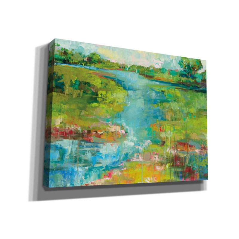 «Spring Marsh» par Jeanette Vertentes, art mural sur toile, H 12 po x l 16 po x P 0,75 po