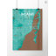 Miami City Map - No Frame Print-65126778