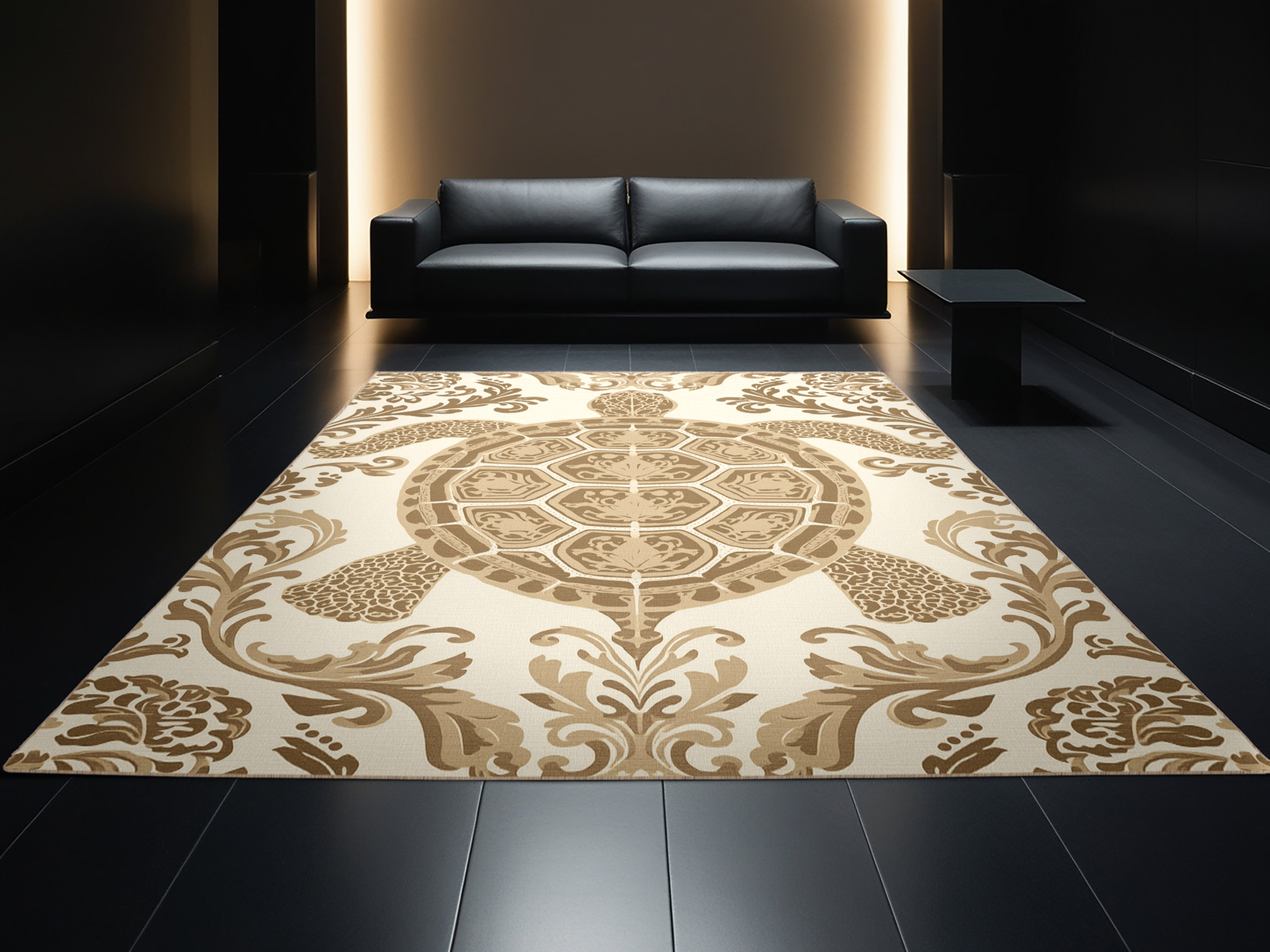 Tortoise Shell Rug Wrought Studio Soft Plush Ahmad Tortoise Classic Damask Area Rug in ...