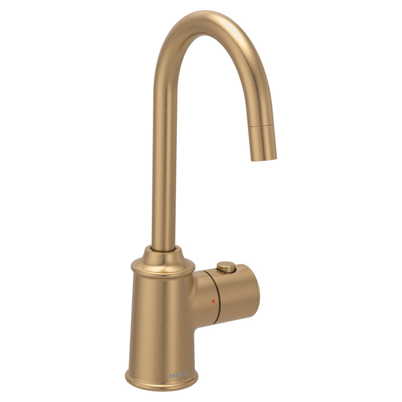 Robinet pour salle de bain encastré à grande arche bronze bronzé (bzg) à poignée unique, Doré