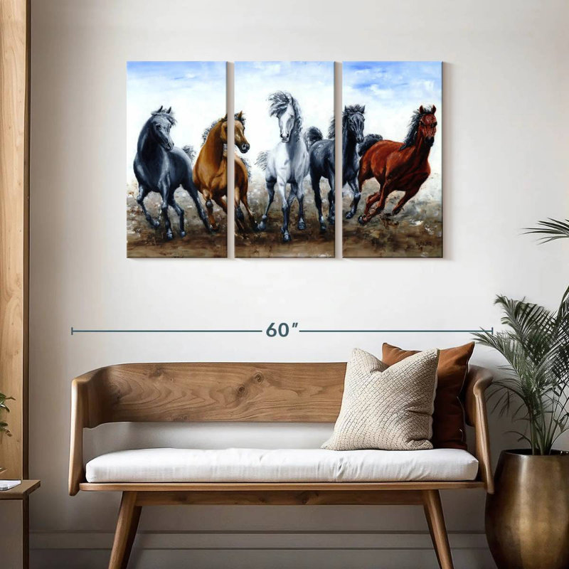 Brampt Wild Arabians, 28" H x 45" W