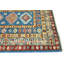 Tapis oriental bleu Kazak à motif géométrique tribal 3 x 5 Kazak
