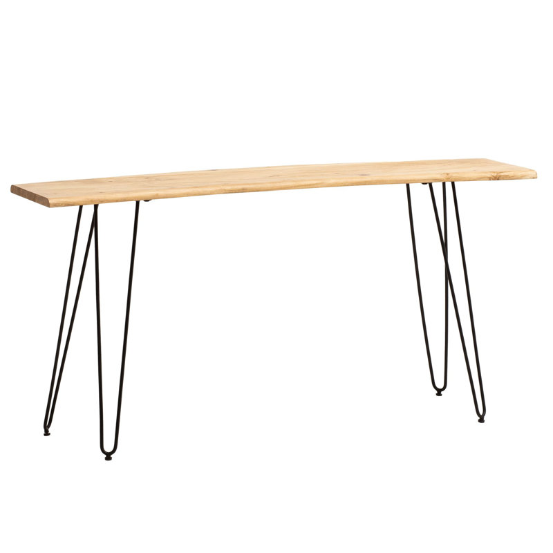 Solid Wood Top Metal Base Desk