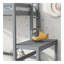 Lit mezzanine simple de taille simple avec plateforme pour échelle, échelles, garde-corps, gris