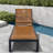 Adjustable Patio Chaise Lounges, Acacia Wood Steel, Modern Poolside