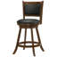 2 tabourets pivotants châtaignier et noir. Confortable avec le siège. Rehausse le décor de la cuisine ou du bar. Revêtu de 2 tabourets pivotants. Élégant. . Endroits idéaux-2084077610