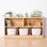 Tablette Montessori 5 compartiments en bois d'hévéa, l 43,3 po