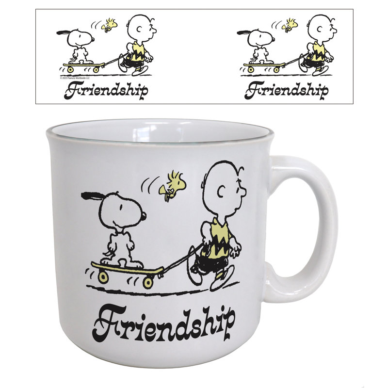 Peanuts - Friendship-Skateboar 20oz. Camper Mug