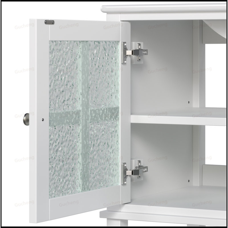 Meuble-lavabo 36 po avec lavabo en céramique et tablette réglable, Blanc