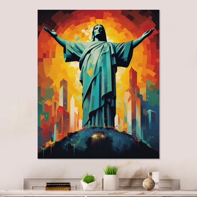 Pop Christ le Rédempteur Rio De Janeiro I - Christianisme, art mural en métal
