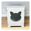 Meuble de 39,4 po pour bac à litière ouvert, salle de bain pour chat, couvercle de litière caché, armoire pour grand chat, bacs à litière à l'épreuve des chiens, bac à litière dissimulé, maisonnette pour chat, blanc