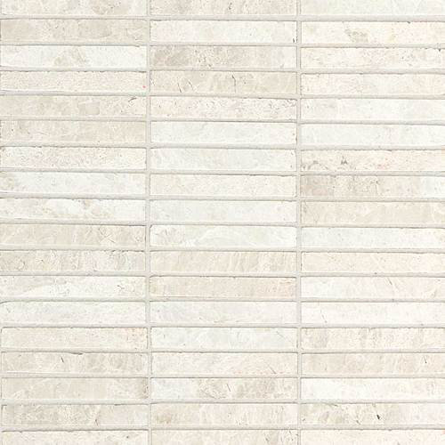 Marble Collection 4" x 5/8" Natural Stone Field Tile in White Cliffs