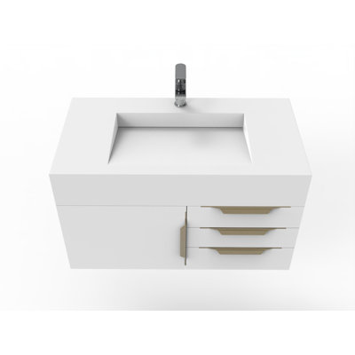 Nile 36" Wall-Mounted Single Bathroom Vanity Set