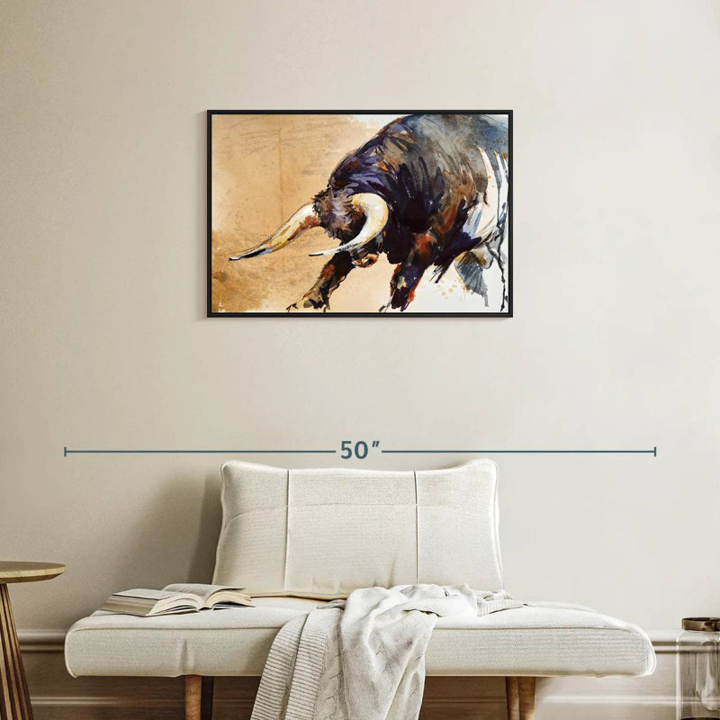 Raging Bull, 21" H x 31" W
