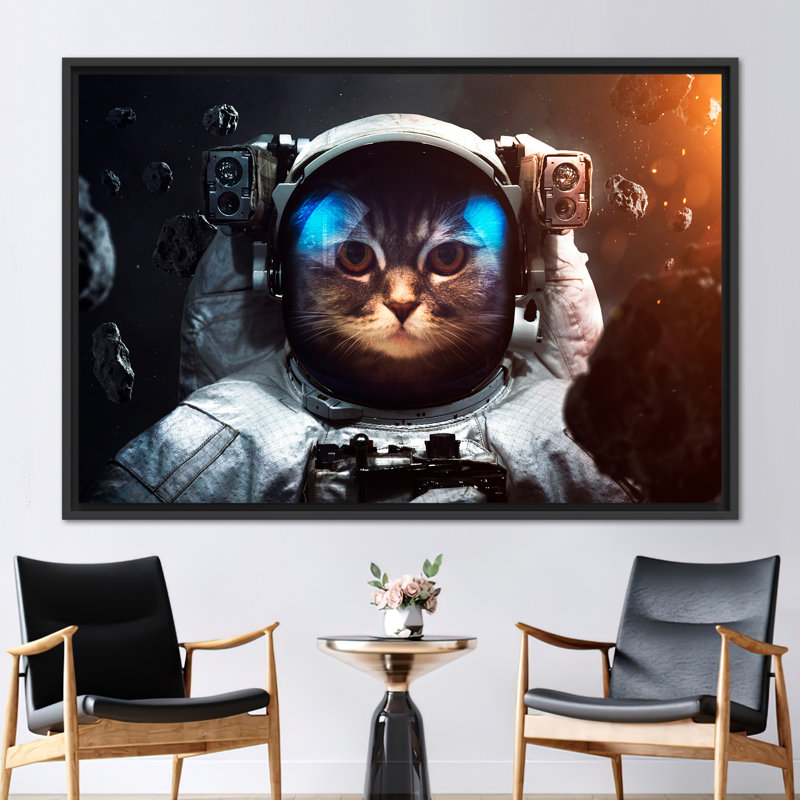 Print on Canvas, 20 cm H x 30 cm W, Black Floater Framed